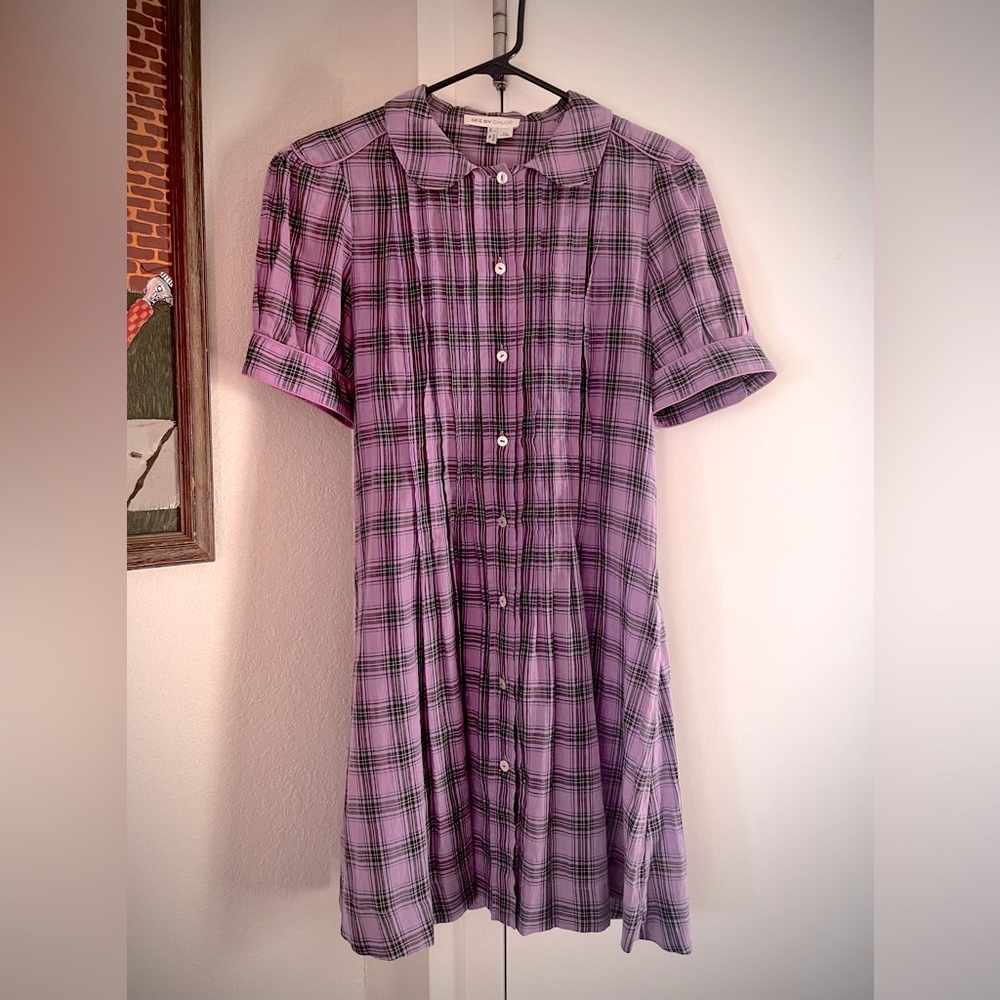 See By Chloe plaid dress.